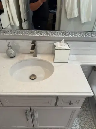 Bathroom after house cleaning