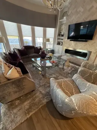 Living room after house cleaning
